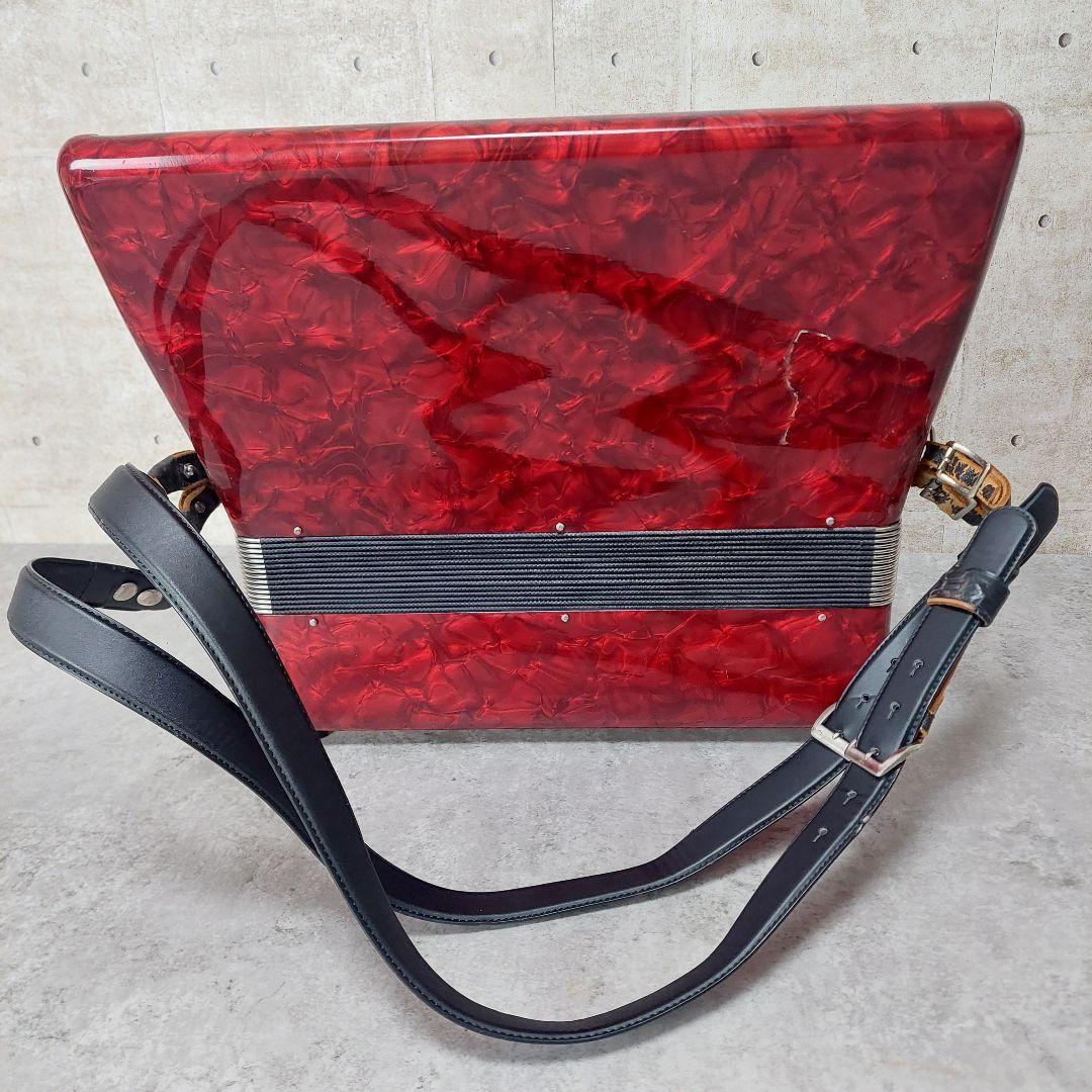 YAMAHA アコーディオン YA-80 レッド ソフトケース付き 80ベース