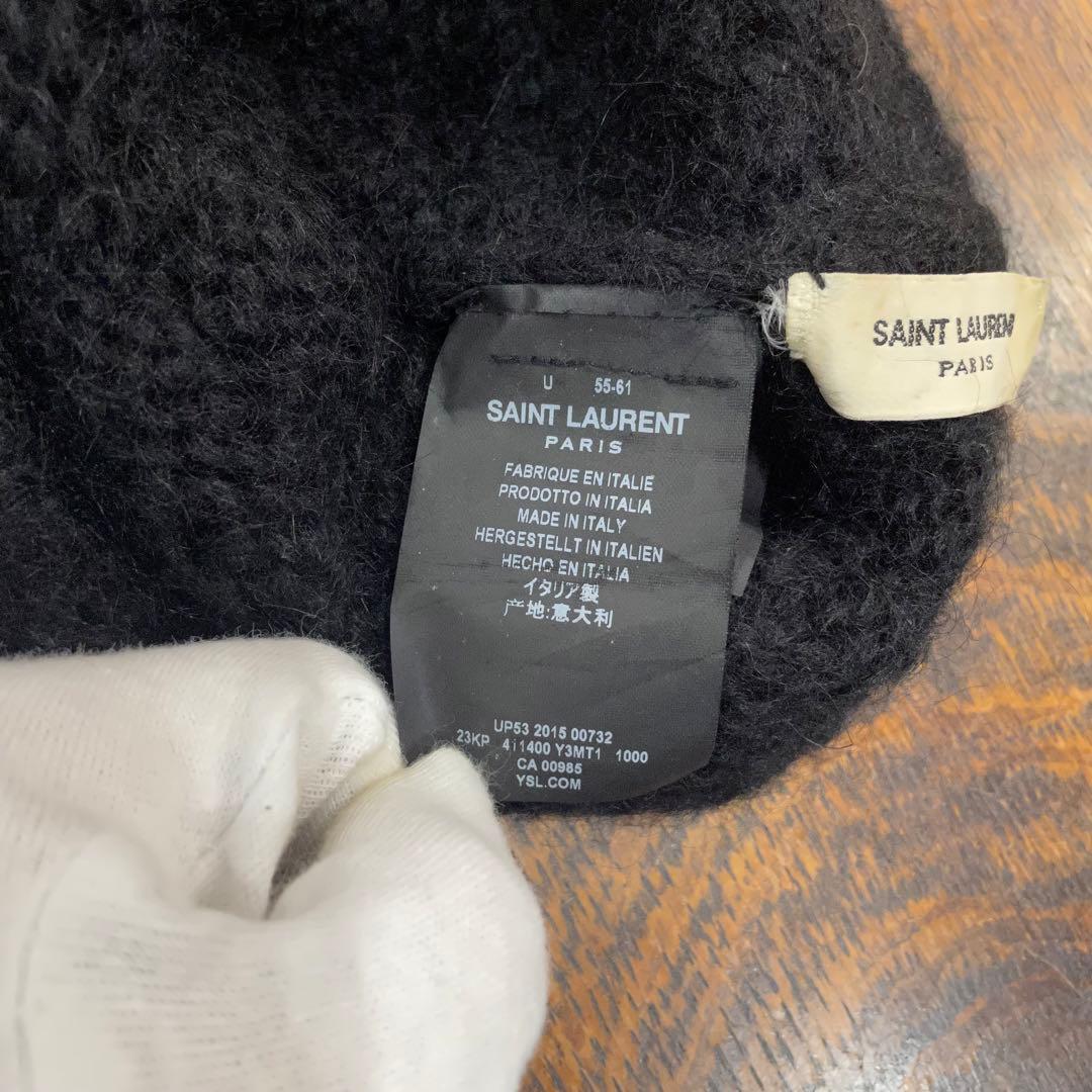 saint laurent サンローラン ニット帽 ブラック