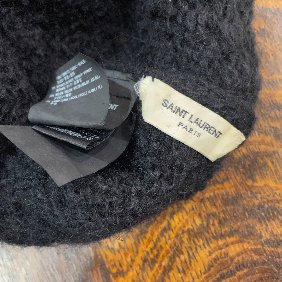 saint laurent サンローラン ニット帽 ブラック