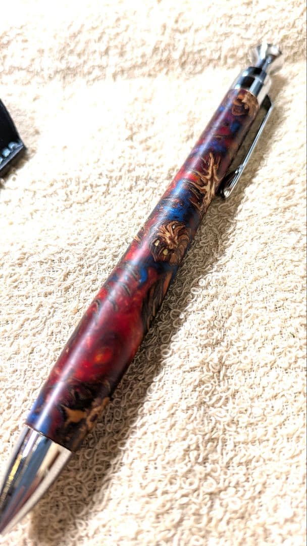 こぶた工房　パインウッド レジン ボールペン　カンダミサコペンシース付