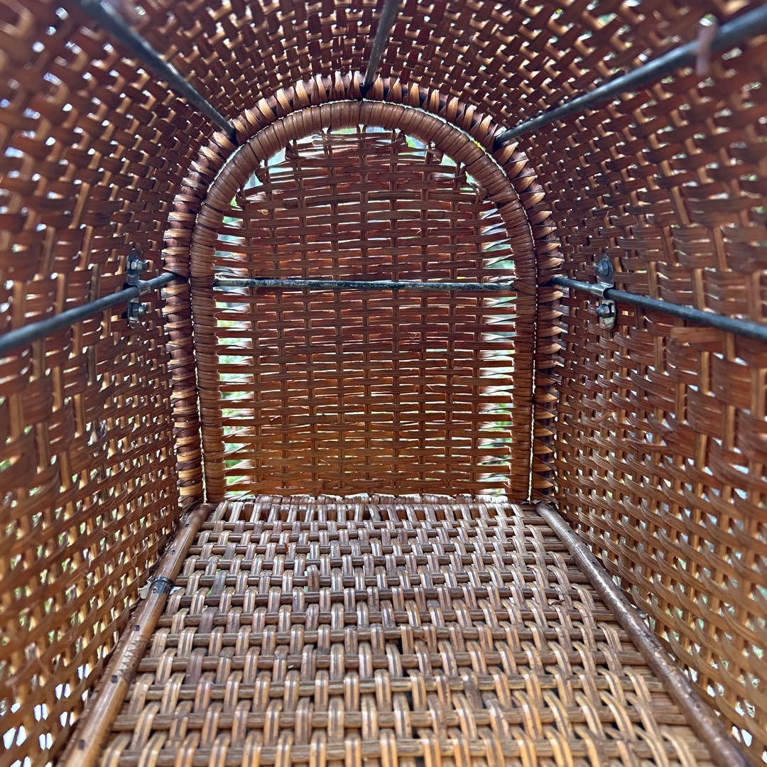 ラタン籐　ペット用キャリーバッグ ペットキャリー