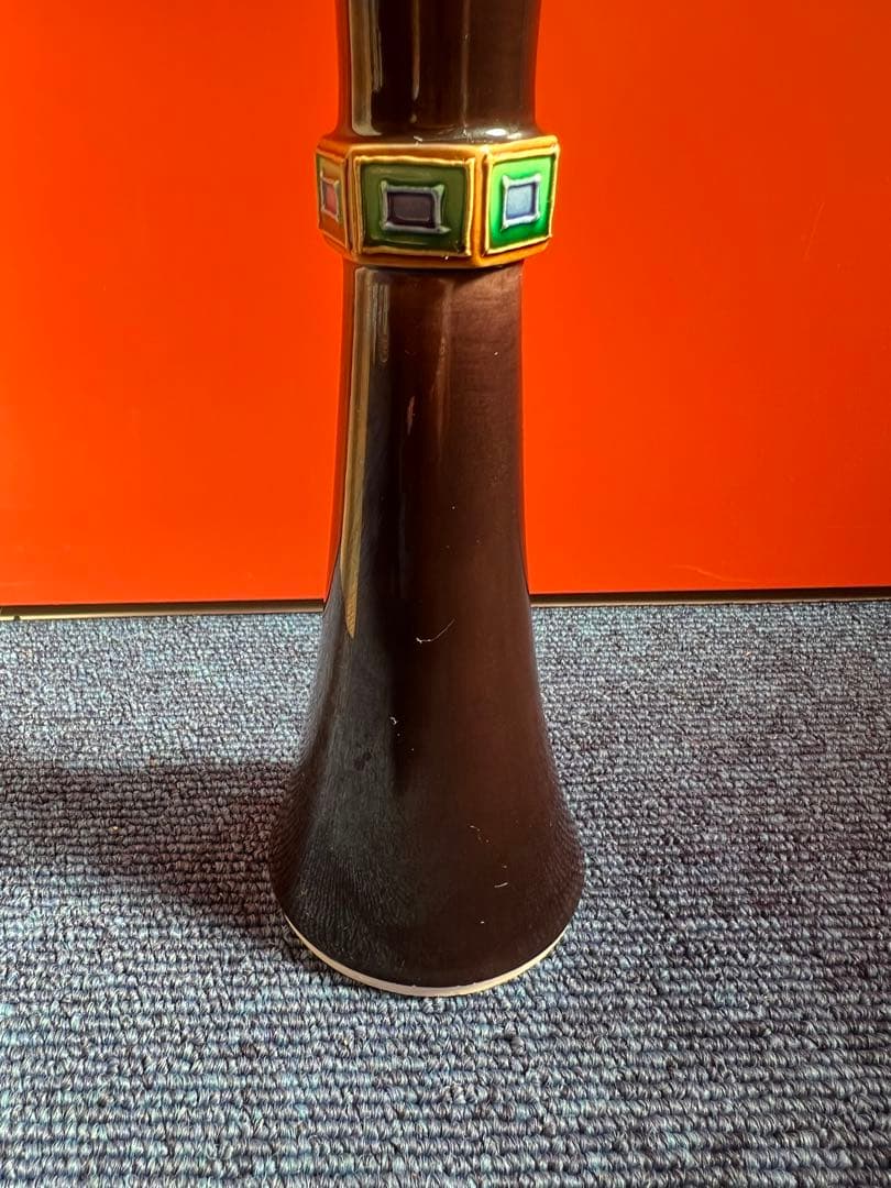 1291 紫交趾 花入 中村翠嵐 尊式花入