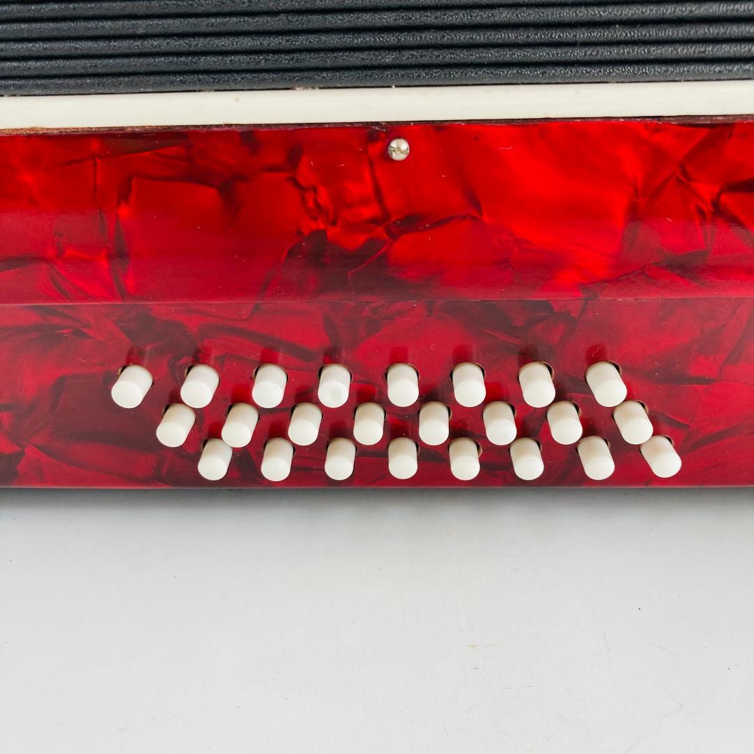 美品 BAILE アコーディオン M2019 30鍵 24ベース 赤 ケース付