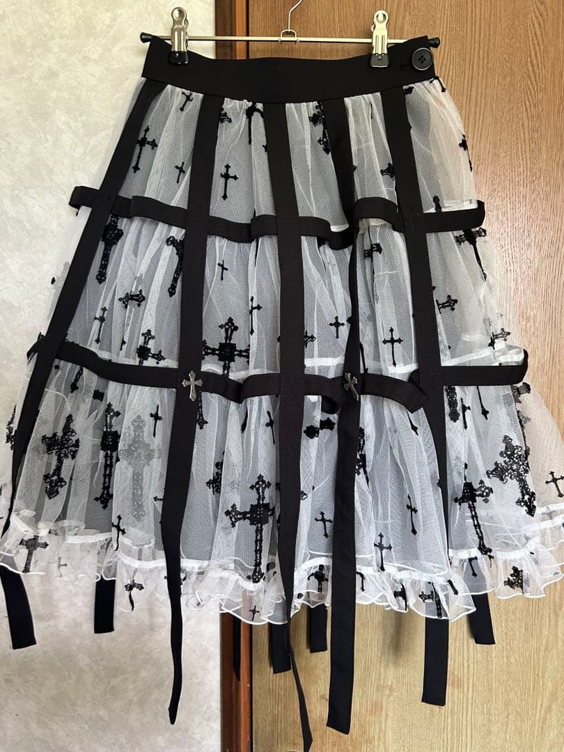 モワティエ十字架フロッキー鳥籠スカート