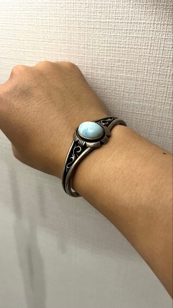 SAAD サード　シルバー925 ブレスレット　バングル　ターコイズ