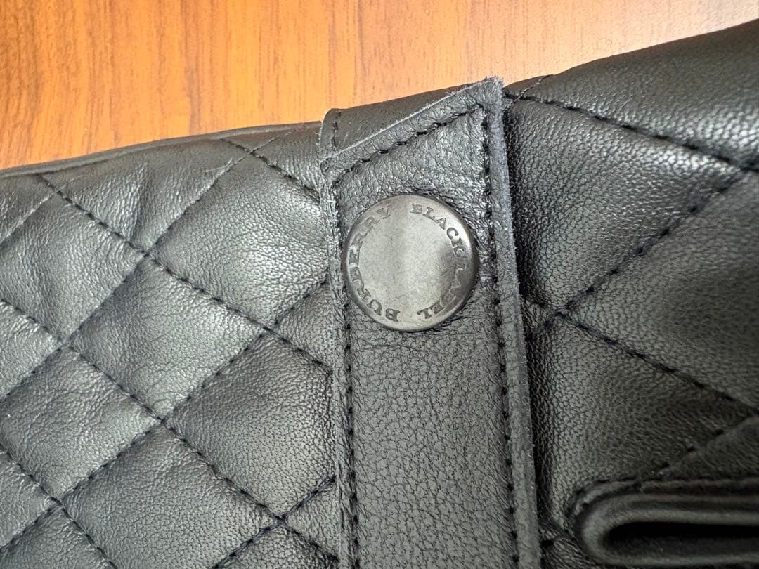 美品　バーバリーブラックレーベル　ラム革　グローブ　メンズ　手袋　キルティング