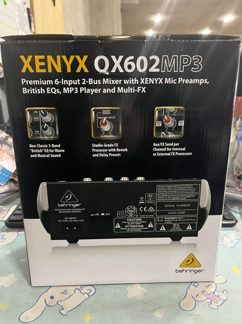 Behringer アナログミキサー XENYX QX602MP3