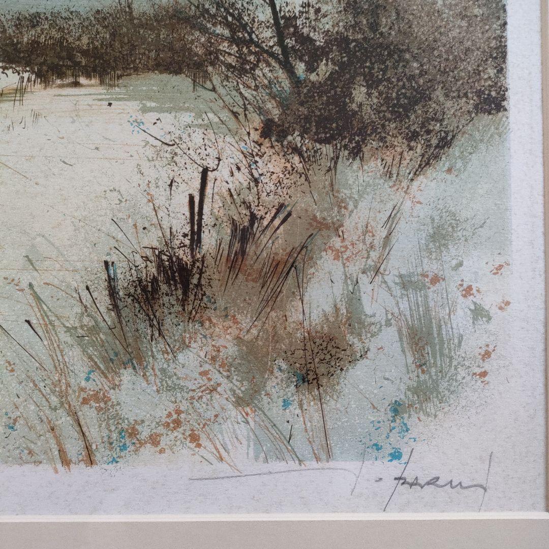 フランソワ·ディザルニー　大判リトグラフ『川岸の家』