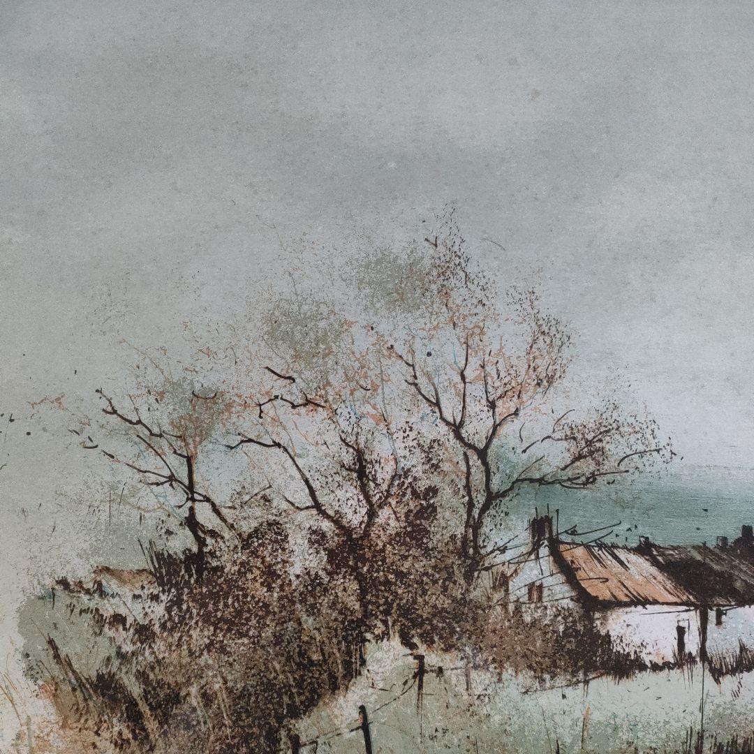 フランソワ·ディザルニー　大判リトグラフ『川岸の家』