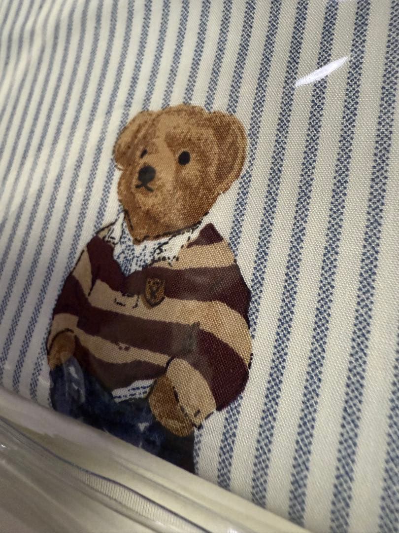 新品未開封ラルフローレンクッションカバーラグビーシャツべアスローピロー　ポロベア