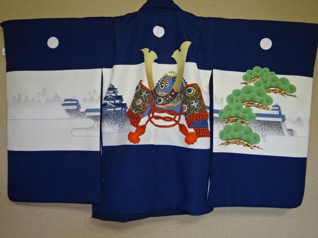 男児七五三詣り袴セット　3⃣　貼り紋 袴丈52cm