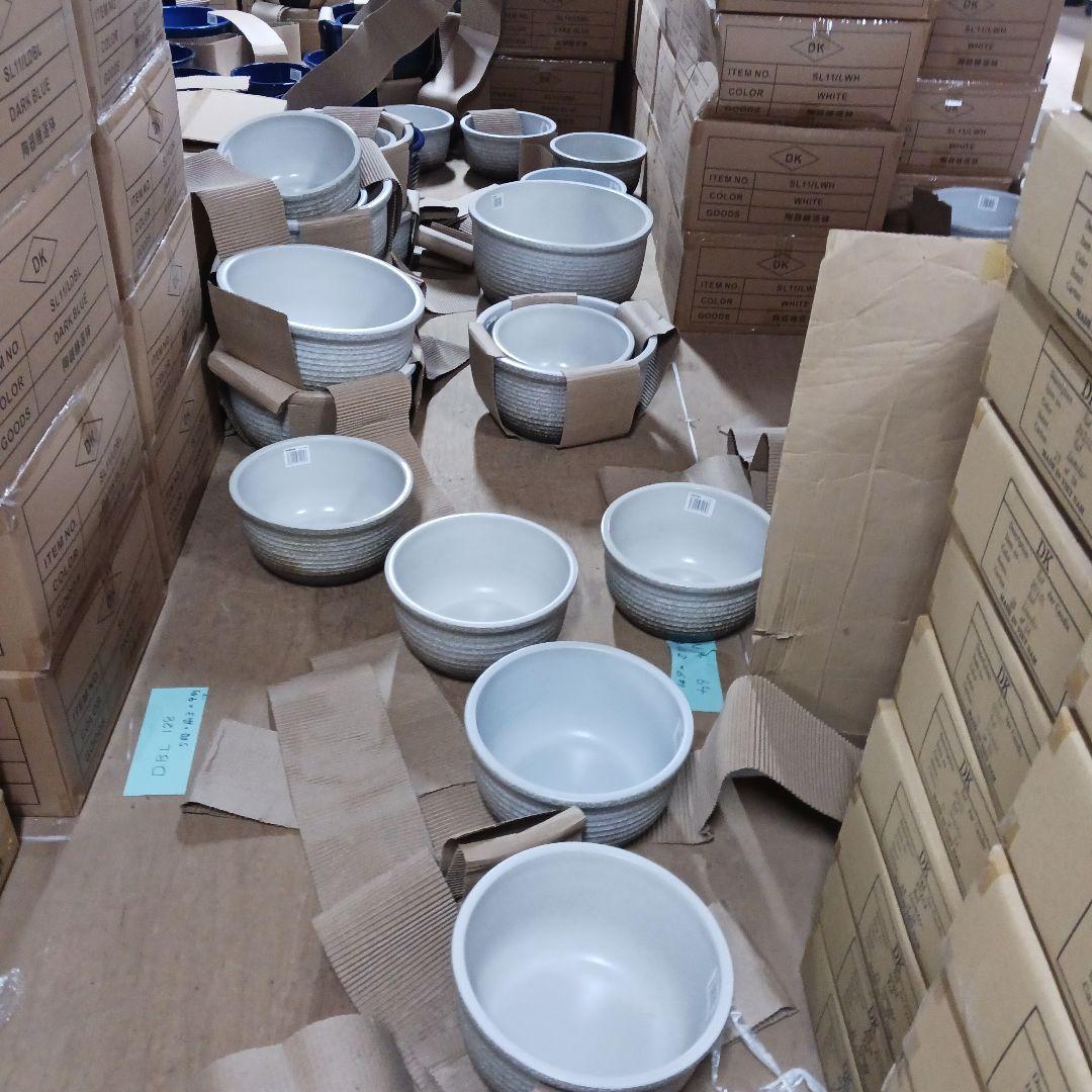 豆助　∅42　2個セット　陶器睡蓮鉢　メダカ鉢　難有　白　ホワイト　MWH