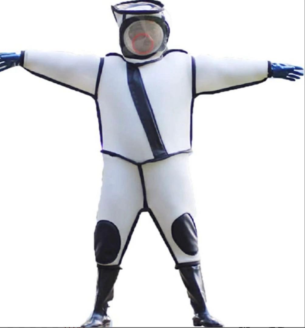 防護服 スズメバチ駆除用蜂防護服 フェイスネット付き 害虫駆除 Lサイズ