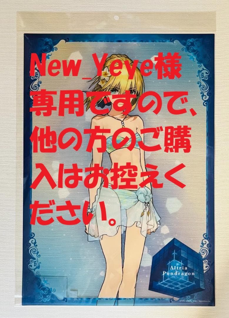 【New_Yeye】Fate/EXTELLA　A3クリアポスター10枚新品