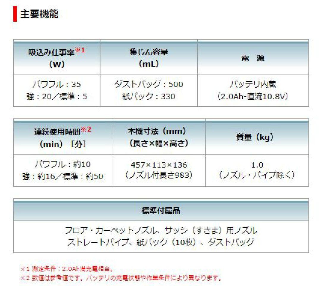 マキタ 充電式クリーナ