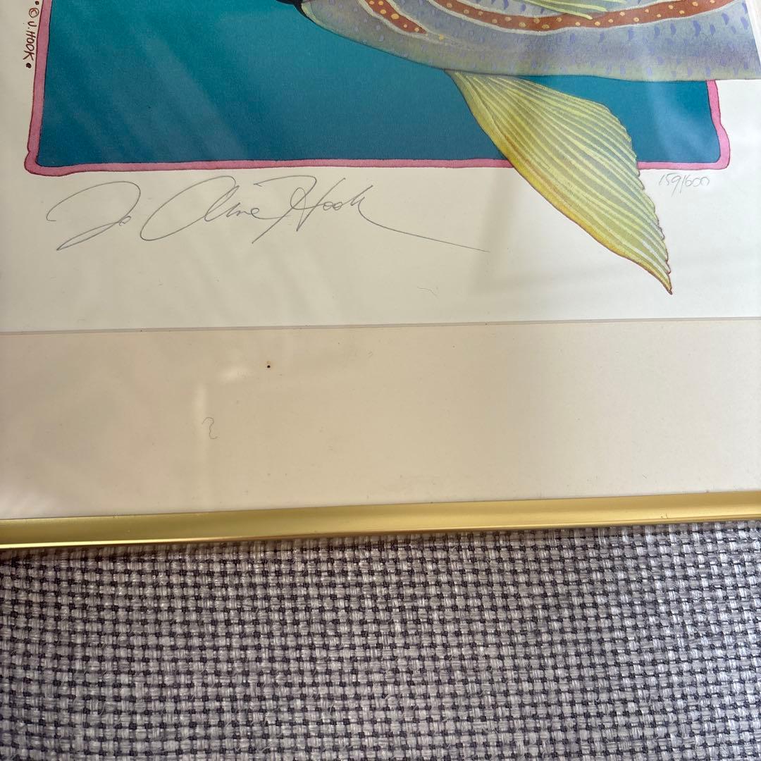 美品☆ジョアン・フックシルクスクリーン直筆サイン入り絵画