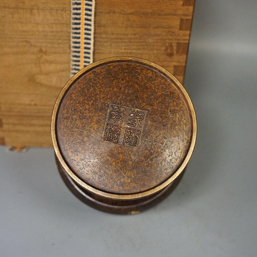 山形銅製品線香立て 木箱付き