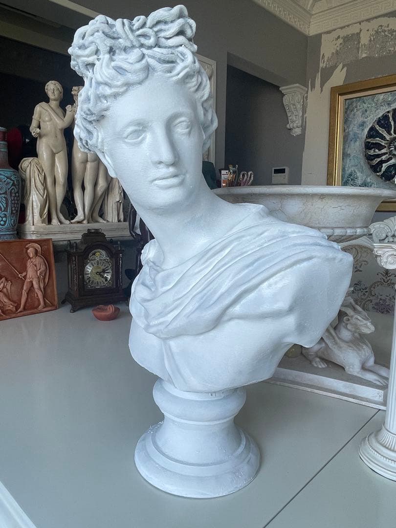 古代ギリシャ神アポロ 高さ47cm（アポロン）胸像ローマ神話太陽の神