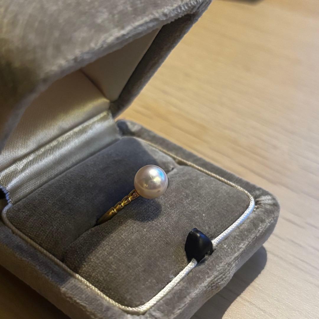 ミキモトMIKIMOTO K18YG リング あこや真珠　12号