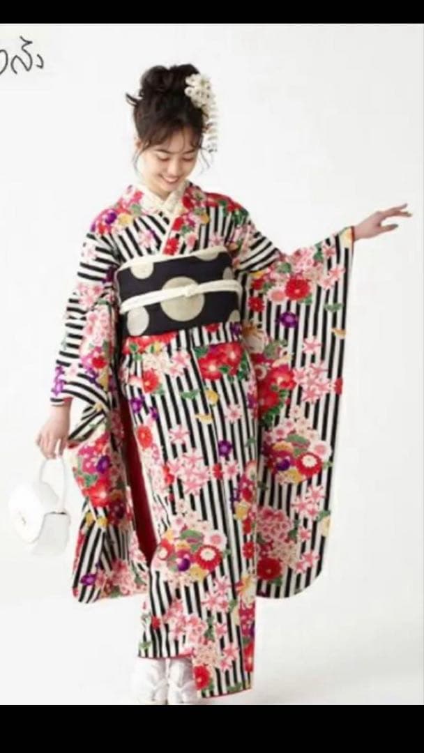 振袖　ふりふ　玉姫　 ブラック 成人式 卒業式 前撮り
