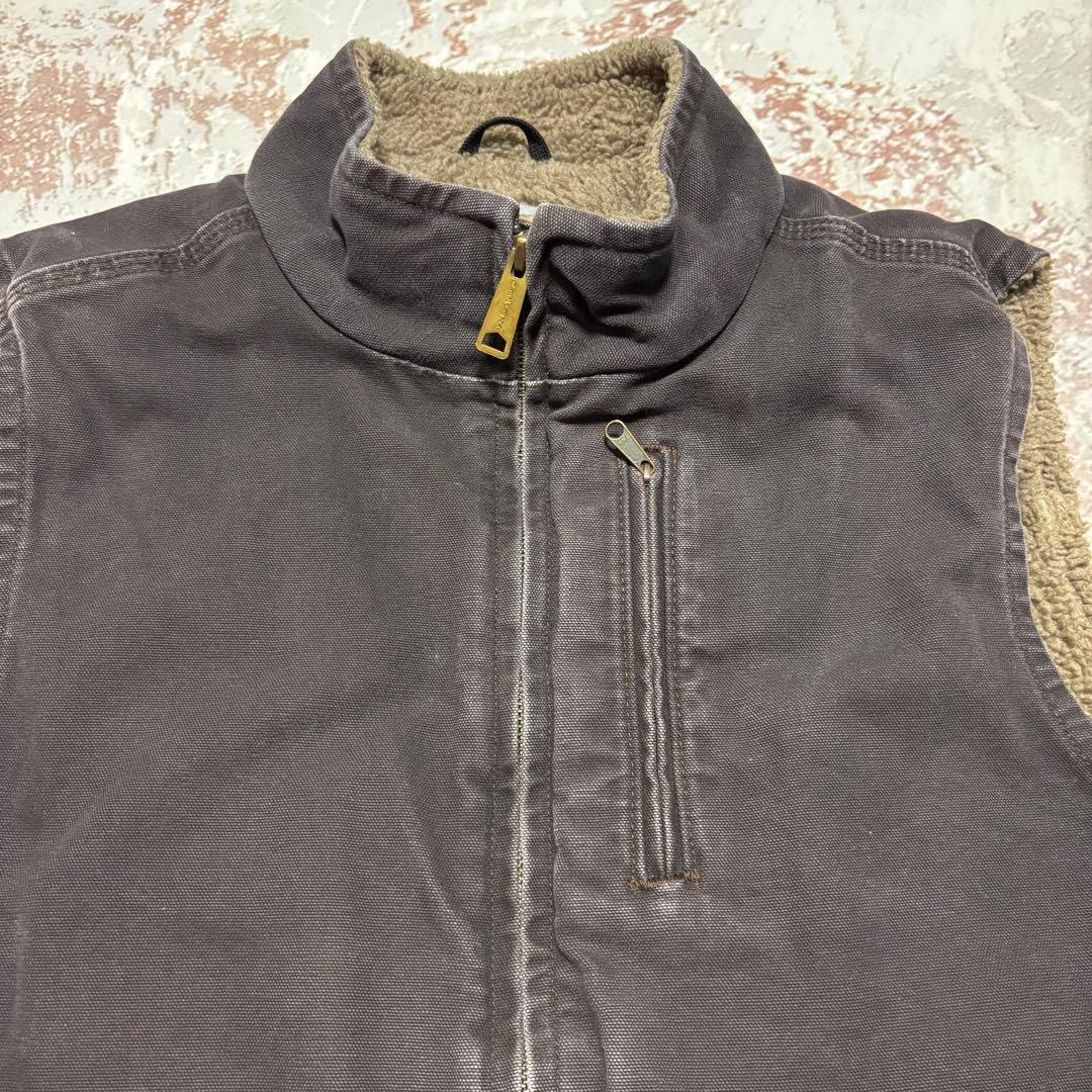 carhartt カーハート ダックベスト 裏ボア ブラウン V33DKB LT
