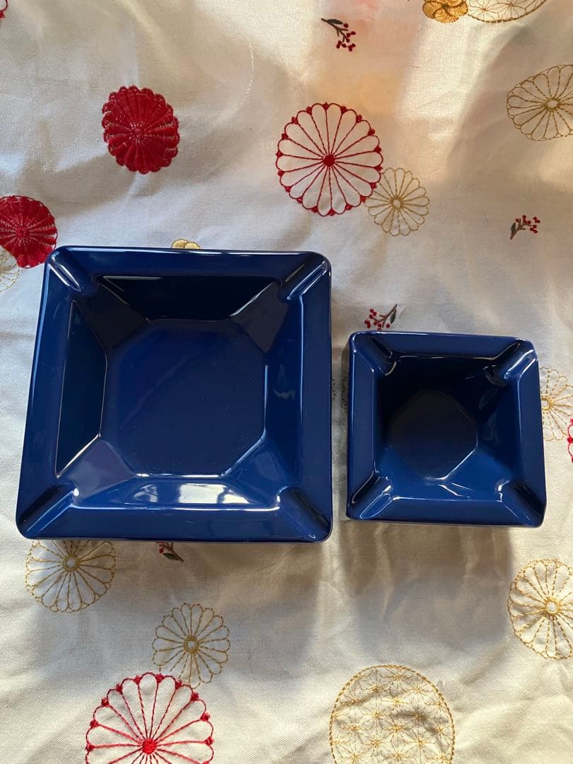 Ballantine's ウイスキー　フランス製灰皿 セット ネイビー