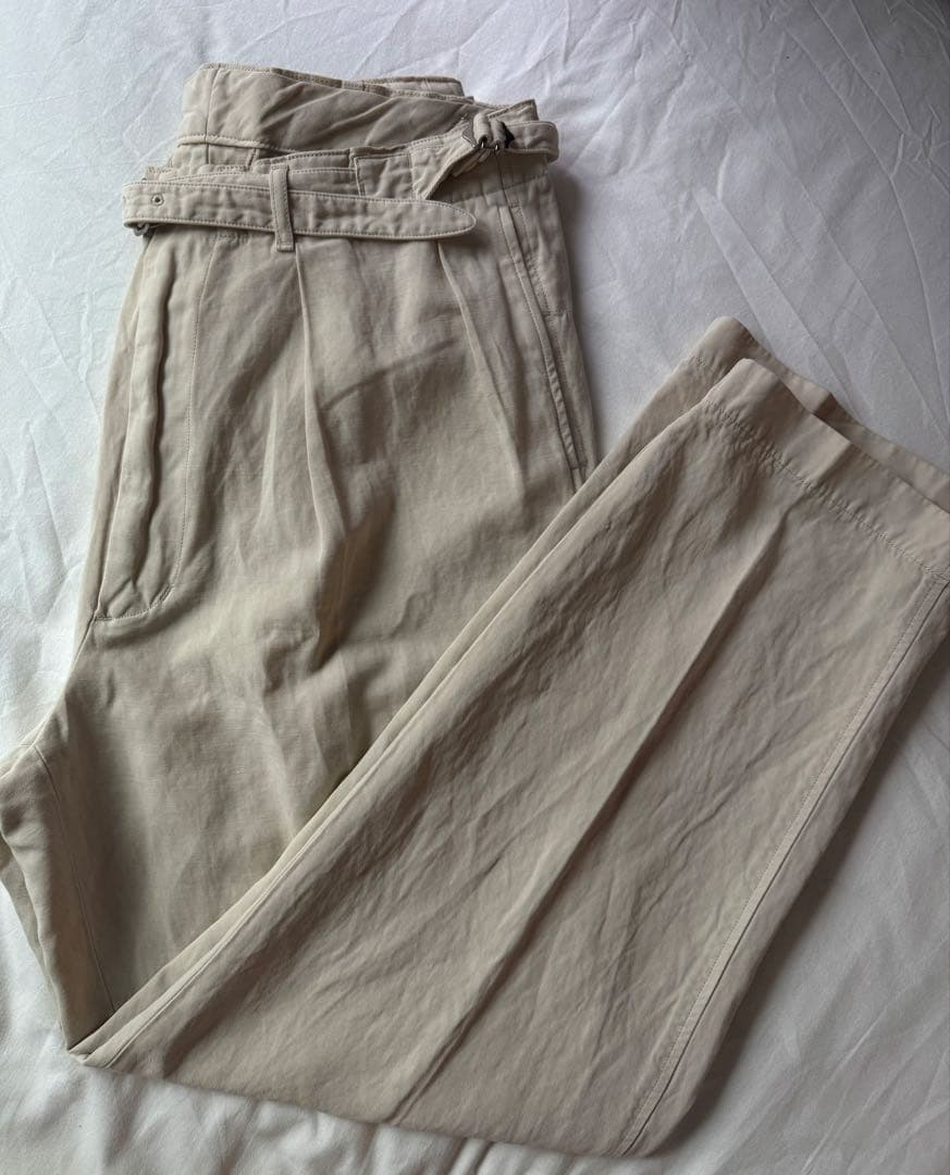 KAPTAIN SUNSHINE ベージュ チノパン ベルトKS24SPT19