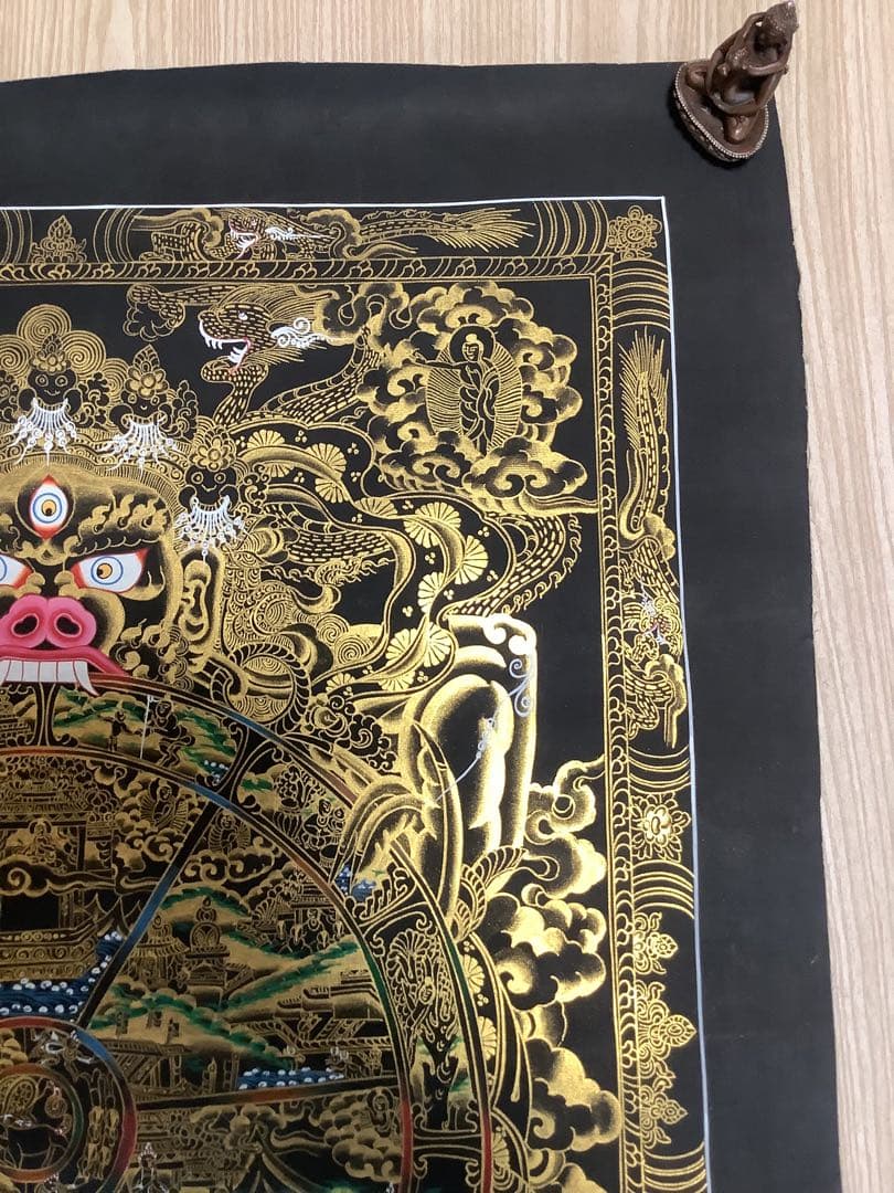 SALE《 チベット密教　新品 》 手描き　タンカ　曼荼羅　六道輪廻　41