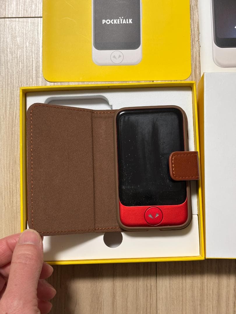 ポケトーク S POCKETALK AI翻訳機 レッド 手帳型 専用ケース