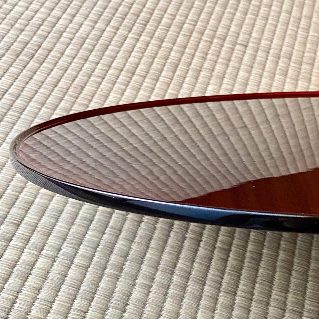 輪島塗 慶塚【溜塗 盛器】 菓子器　丸盆　40cm　天然木　漆塗　茶道具