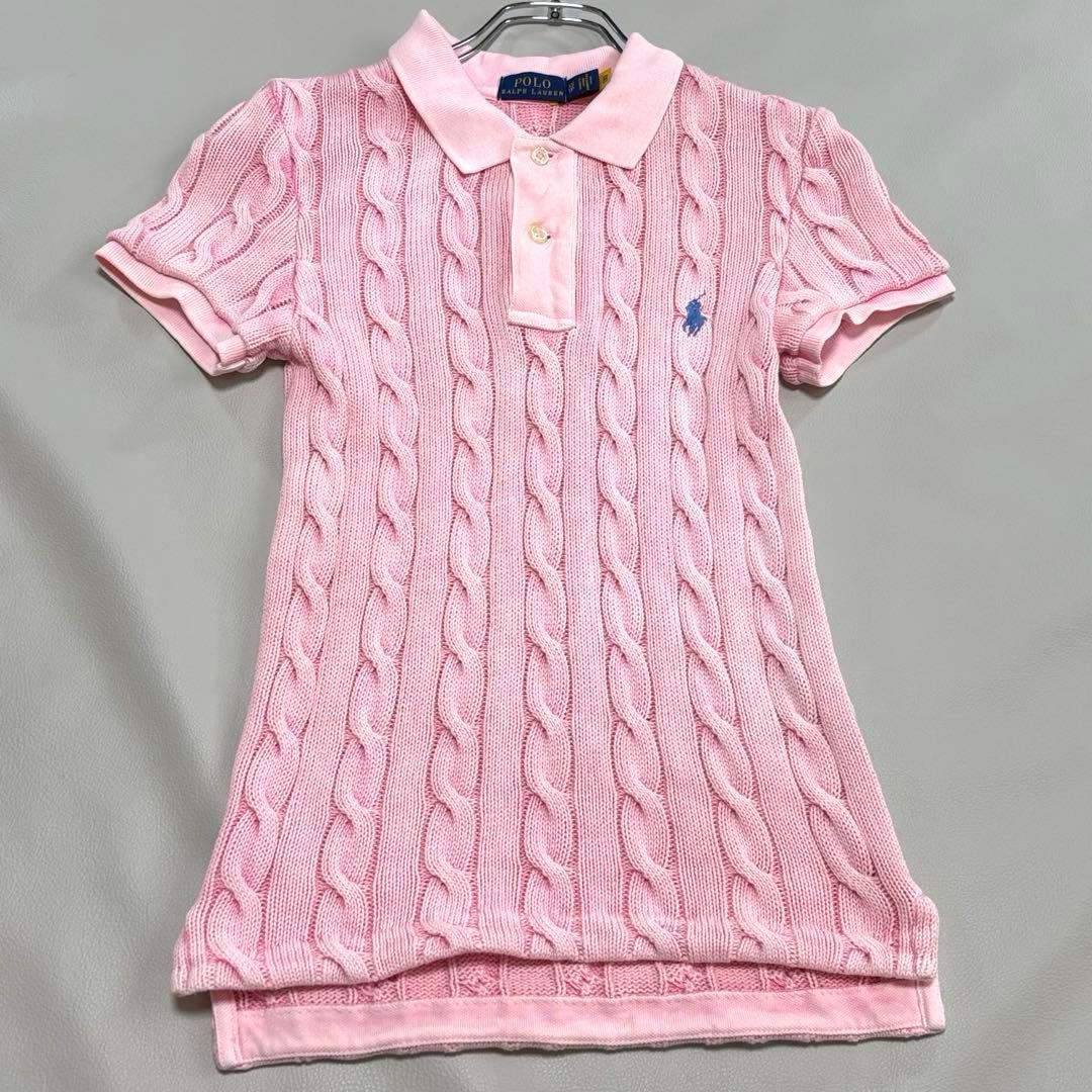 ポロラルフローレン ポロシャツ ケーブルニット XSサイズ 刺繍 QRコード