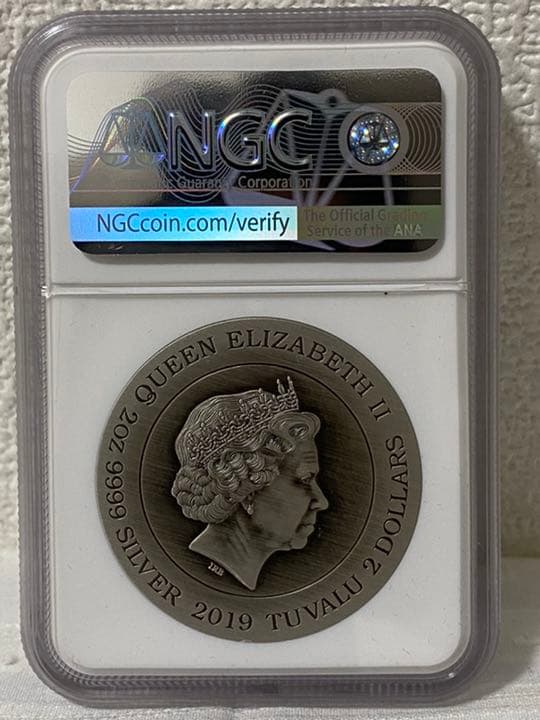 【最高鑑定】2019　エイリアン　エッグチェンバー　2オンス　銀貨　NGC