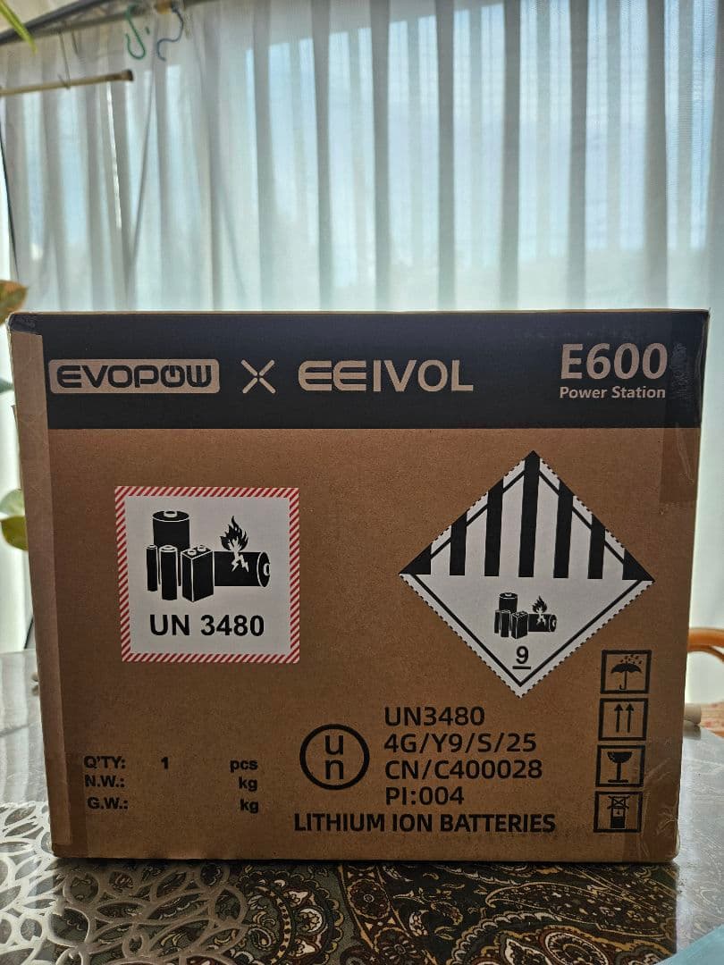 ●新品●EEIVOL ポータブル電源 AC出力600W (瞬間最大1200W