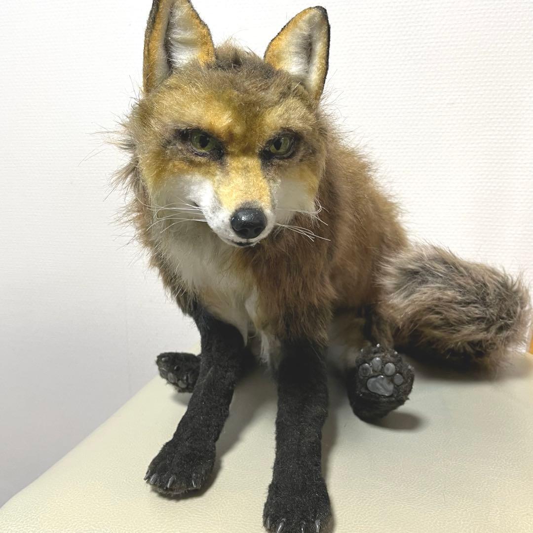アートドール アカギツネ　狐　キツネ　ハンドメイド　海外作家様　リアルサイズ