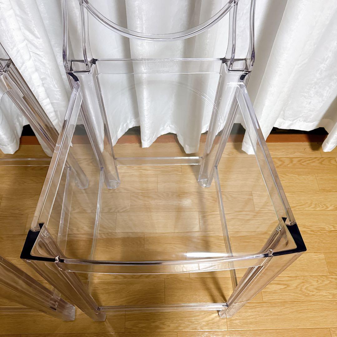 【美品】 Kartell カルテル カウンターチェア ハイスツール ワンモア65