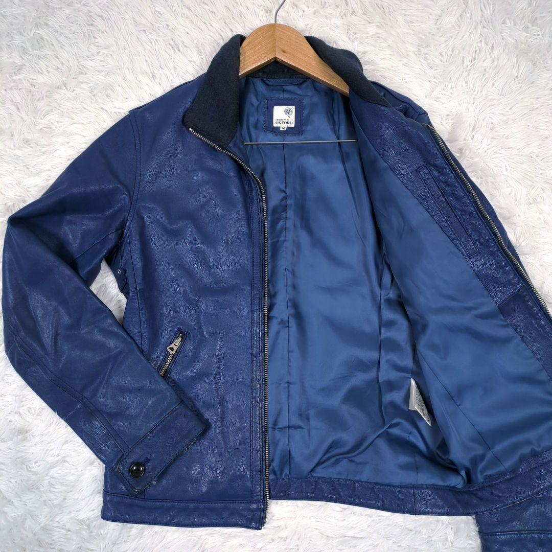 オックスフォード大学【M】希少カラー　リアルレザー　シングルレザージャケット