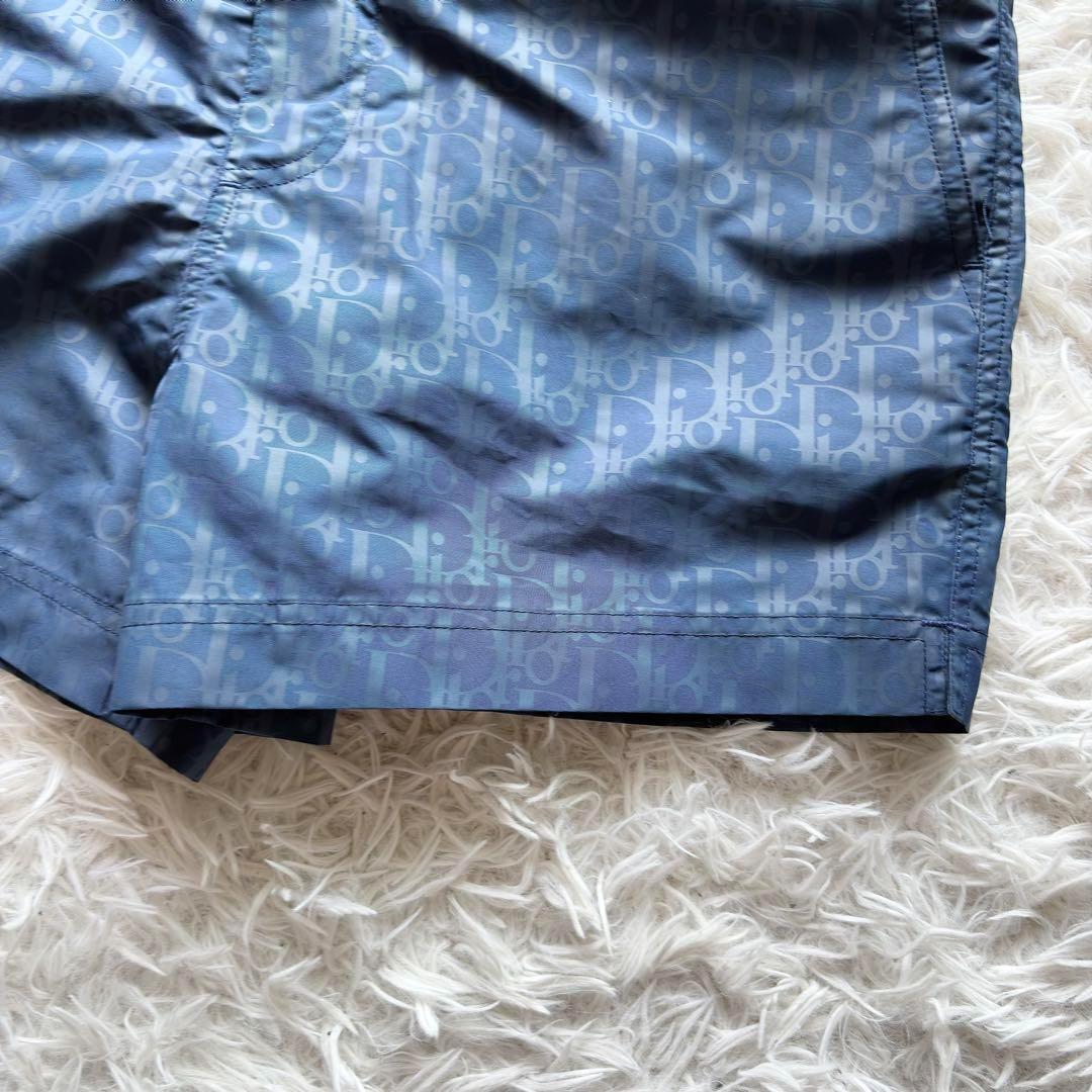 未使用品　ディオール オブリーク スイムショーツ M ブルー 総柄　ロゴ