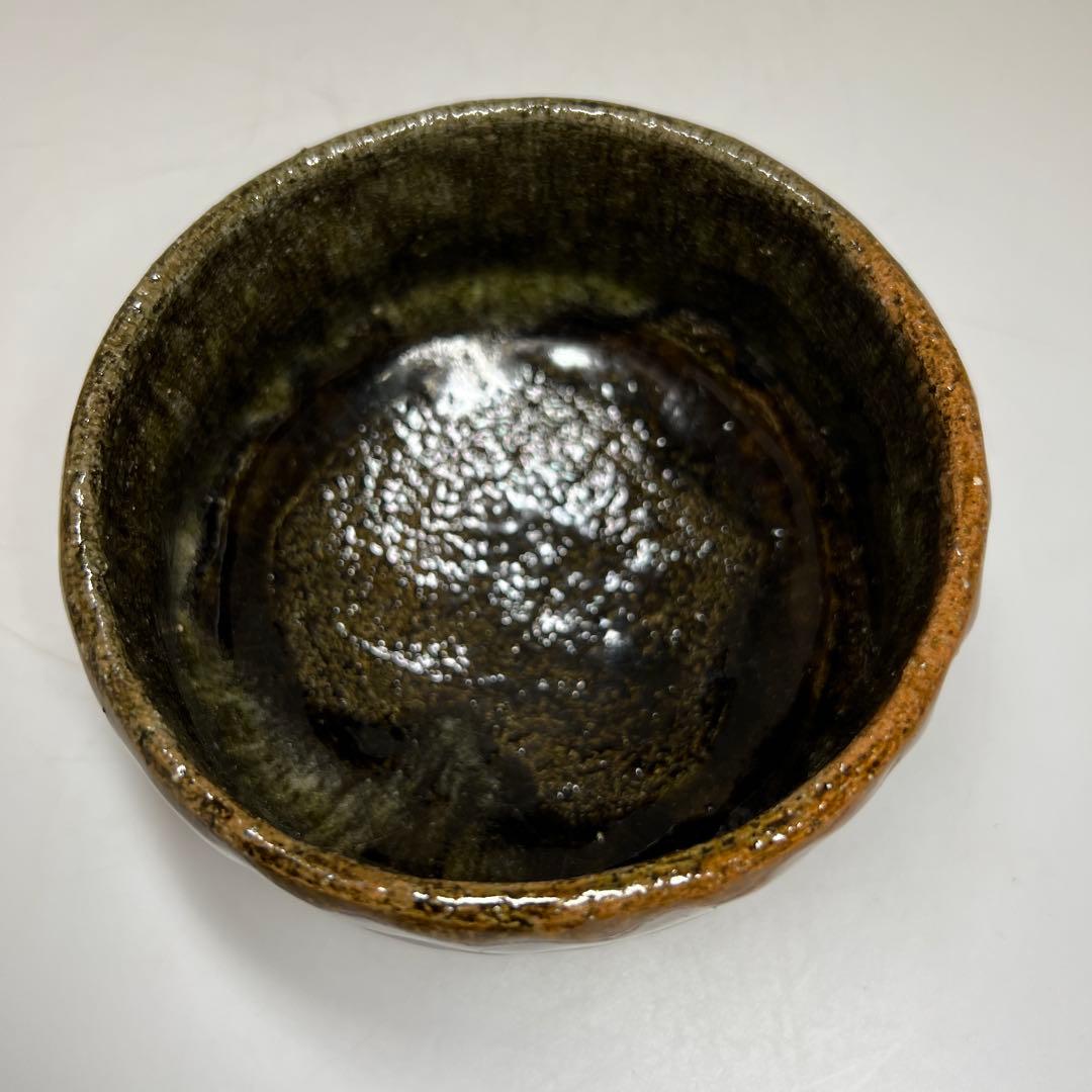 ☆茶3 春日山窯　大樋茶碗　共箱　幅約12㎝　東Y7-1113⑦