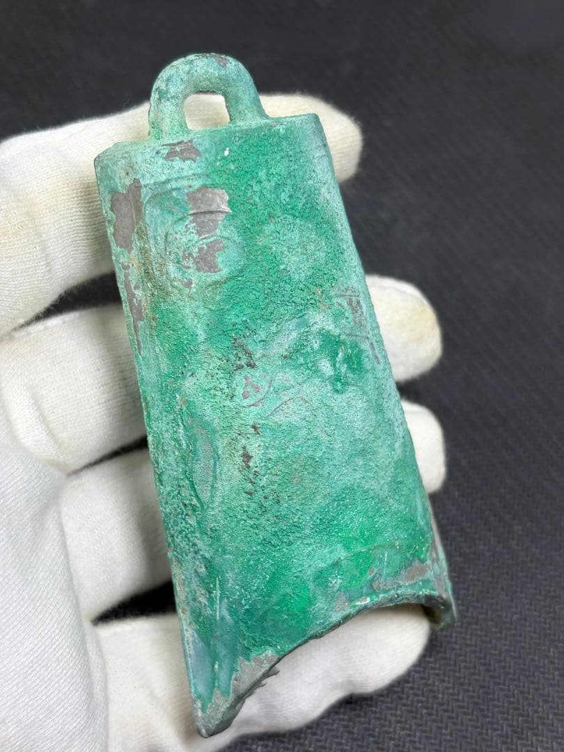 周時代 獣面文様 青銅編鐘 銅製の彫刻 中国古美術 極細工 工芸品 美術品置物