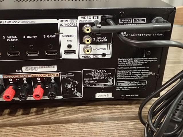 DENON AVアンプ AVR-X1200W リモコン Bluetooth 快調