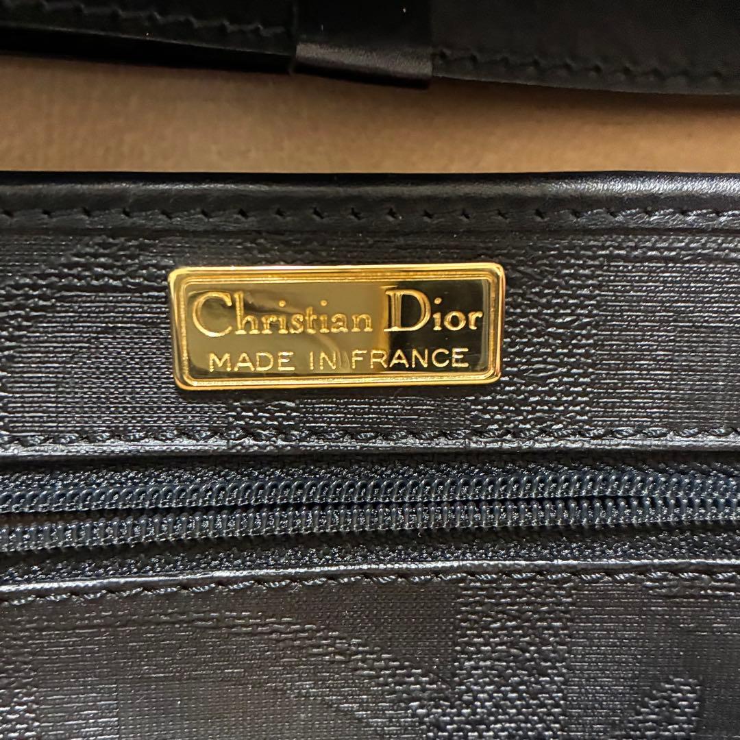 美品　クリスチャンディオール　トロッター　ショルダーバッグ　ブラック　レザー