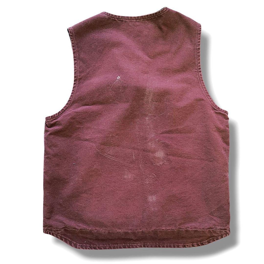 超希少カラー　カーハート　ダック　ボア　ベスト　バーガンディー　グッドフェード