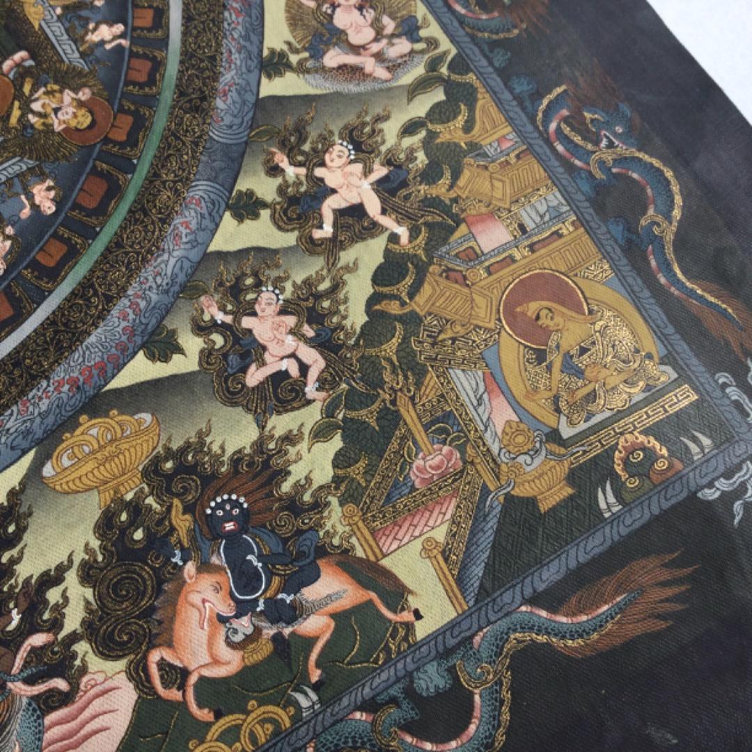 曼荼羅（マンダラ）絵画：ネパール産　手描き