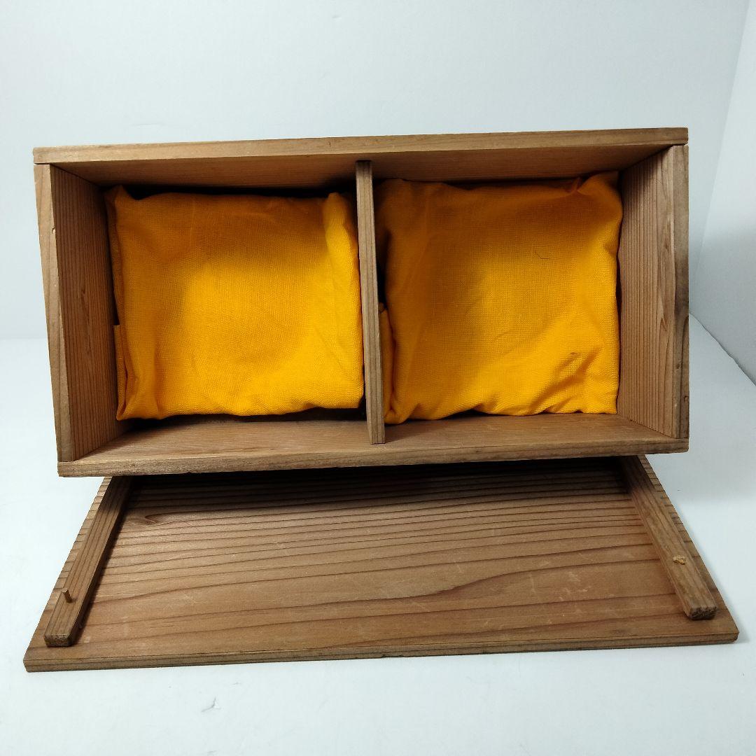 S390 中国 清代 葛明祥造 海鼠釉 火入一対 香炉 火鉢 木箱付　C