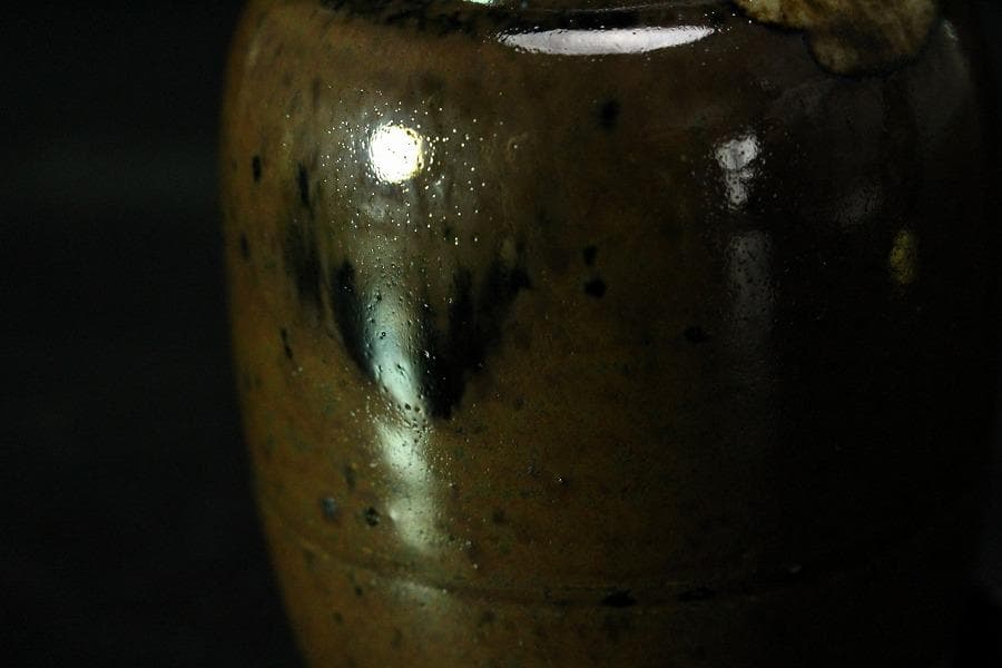 茶道具 古瀬戸 茶入 仕服付(K-YC386)