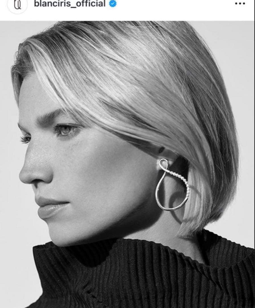 美品★blanc irisシルバー パールピアスブランイリス