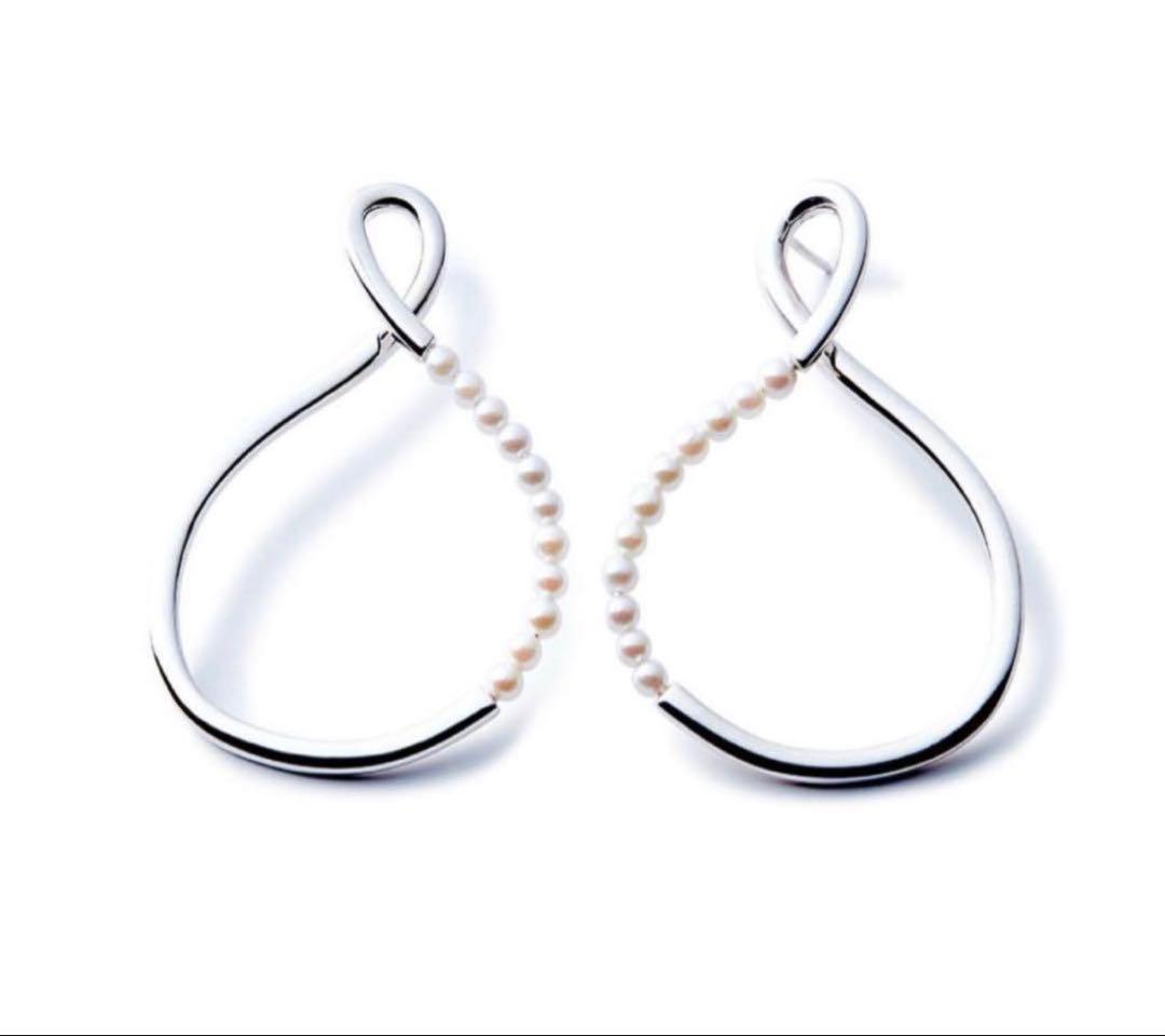美品★blanc irisシルバー パールピアスブランイリス
