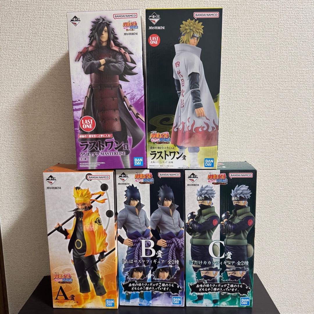 一番くじ NARUTO-ナルト- 疾風伝 フィギュア5体まとめ売り箱あり