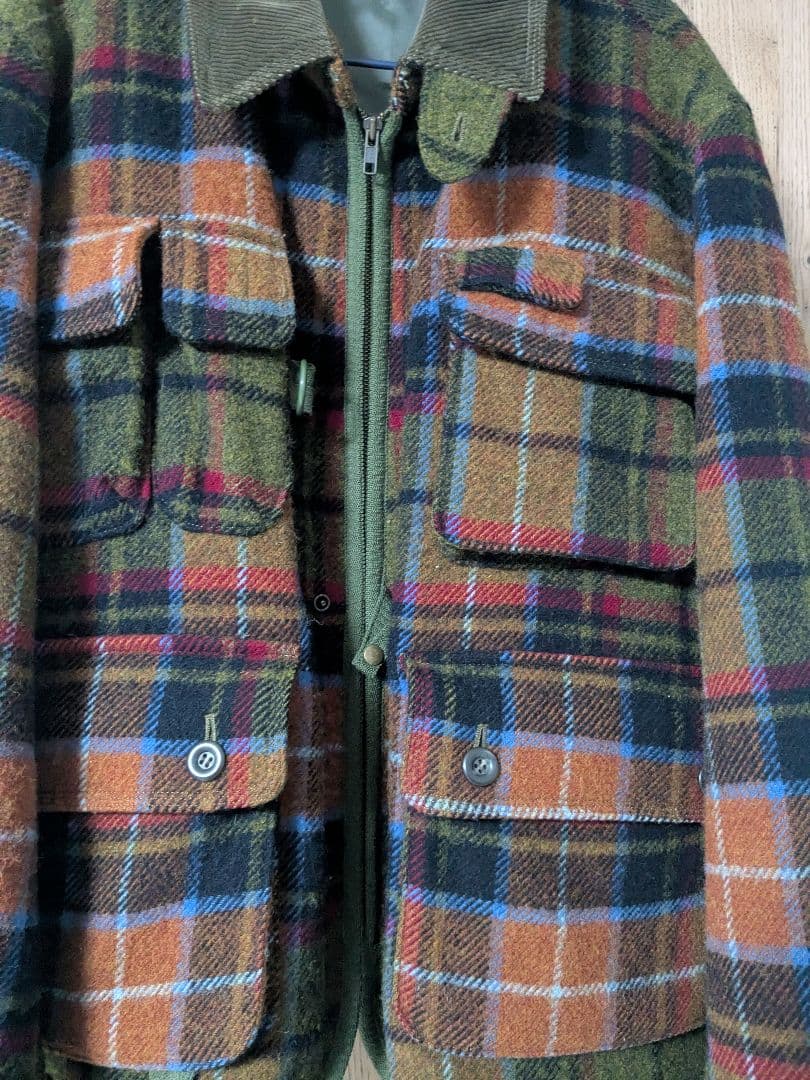 TROW MILL　ウール チェック柄 　ハンティングジャケット