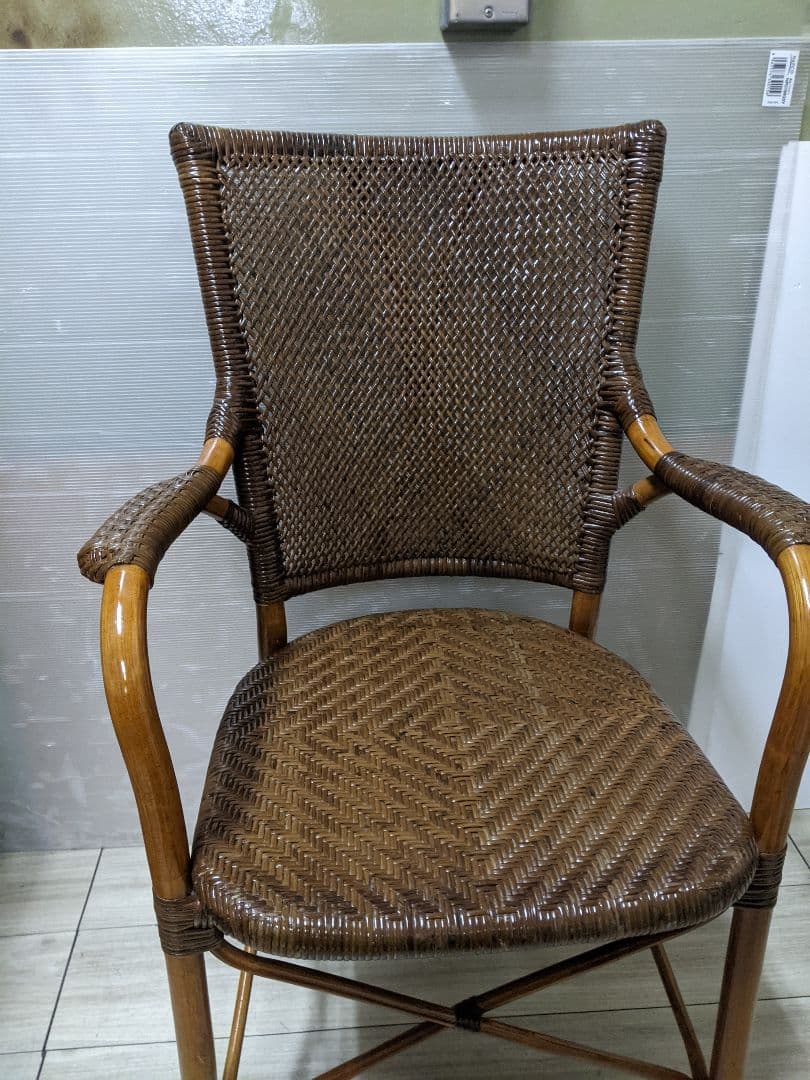 KAZAMA カザマ ラタン チェア 椅子 籐 アームチェア 肘付き